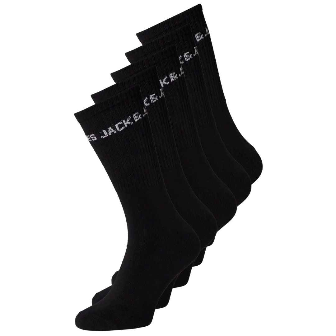 J&J Crne Čarape JACBASIC LOGO TENNISSOCK 5 Kom